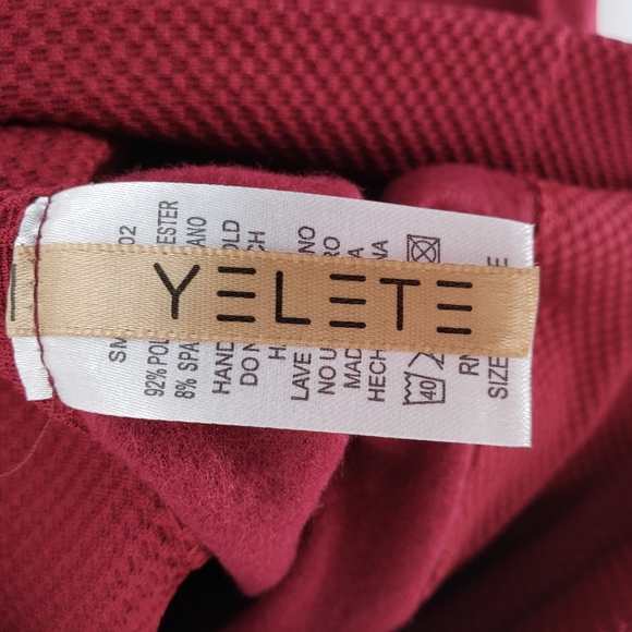 High Wasted Tummy Control Fleeced Wine Color Leggings One Size Fits Most 2-12 - Picture 4 of 8